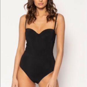 Lipsi solid one- piece convertible swimsuit TB
